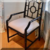 F28. Black bamboo laquer chair. 38”h 